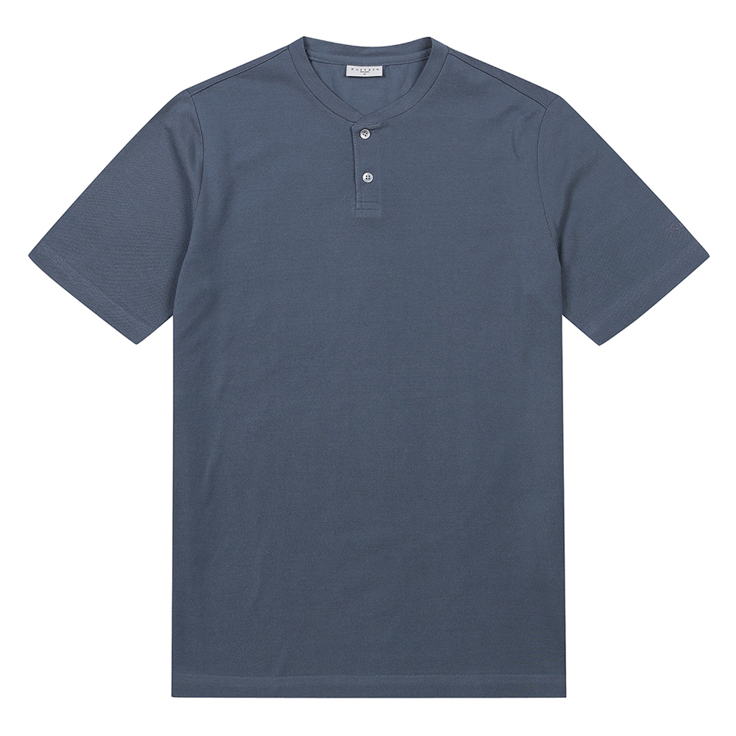 남성 베이직 피케 조직 헨리넥 반팔 티셔츠 G/BLUE (AEC120246)