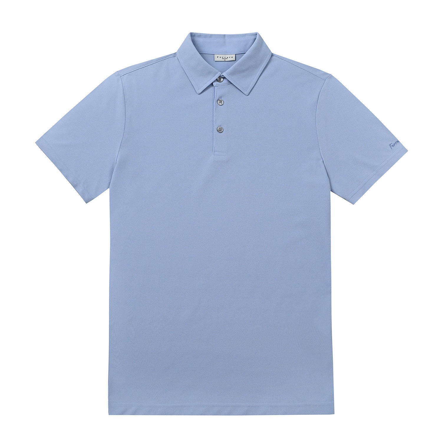 남성 아이스코튼 카라 반팔 티셔츠 라이트 블루 (AM0DKS20941)